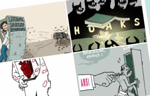 Puluhan Kartun Anti Hoax Banjiri Kontes AMSI Jatim