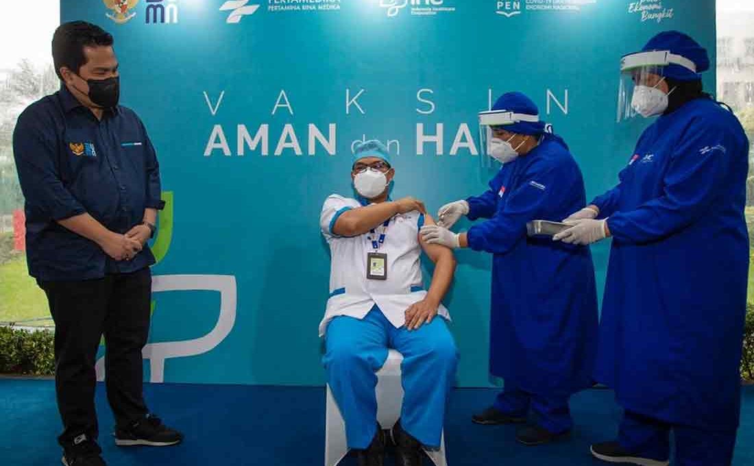 Erick Thohir : Vaksinasi Tenaga Kesehatan Lindungi dan Perkuat Motivasi Perangi Covid-19