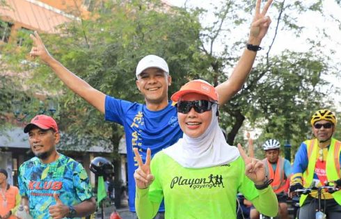 Ganjar Pranowo Temani Istri Lari Amal di UGM Ultra 73k Charity Run 2022