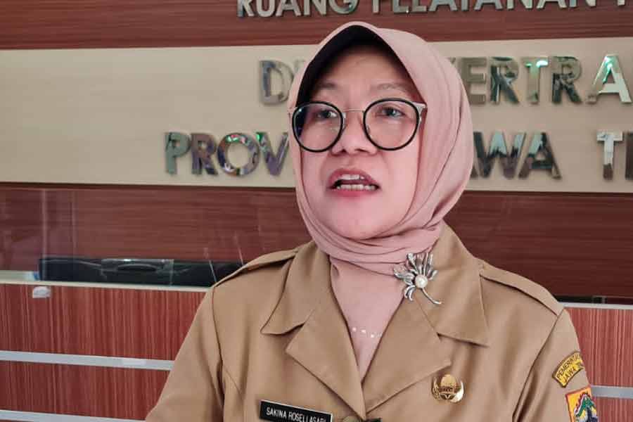 Kepala Dinas Tenaga Kerja dan Transmigrasi (Disnakertrans) Jateng Sakina Rosellasari